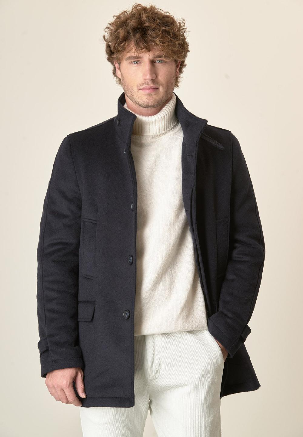 Angelico Giaccone blu caban pettorina staccabile Vendita