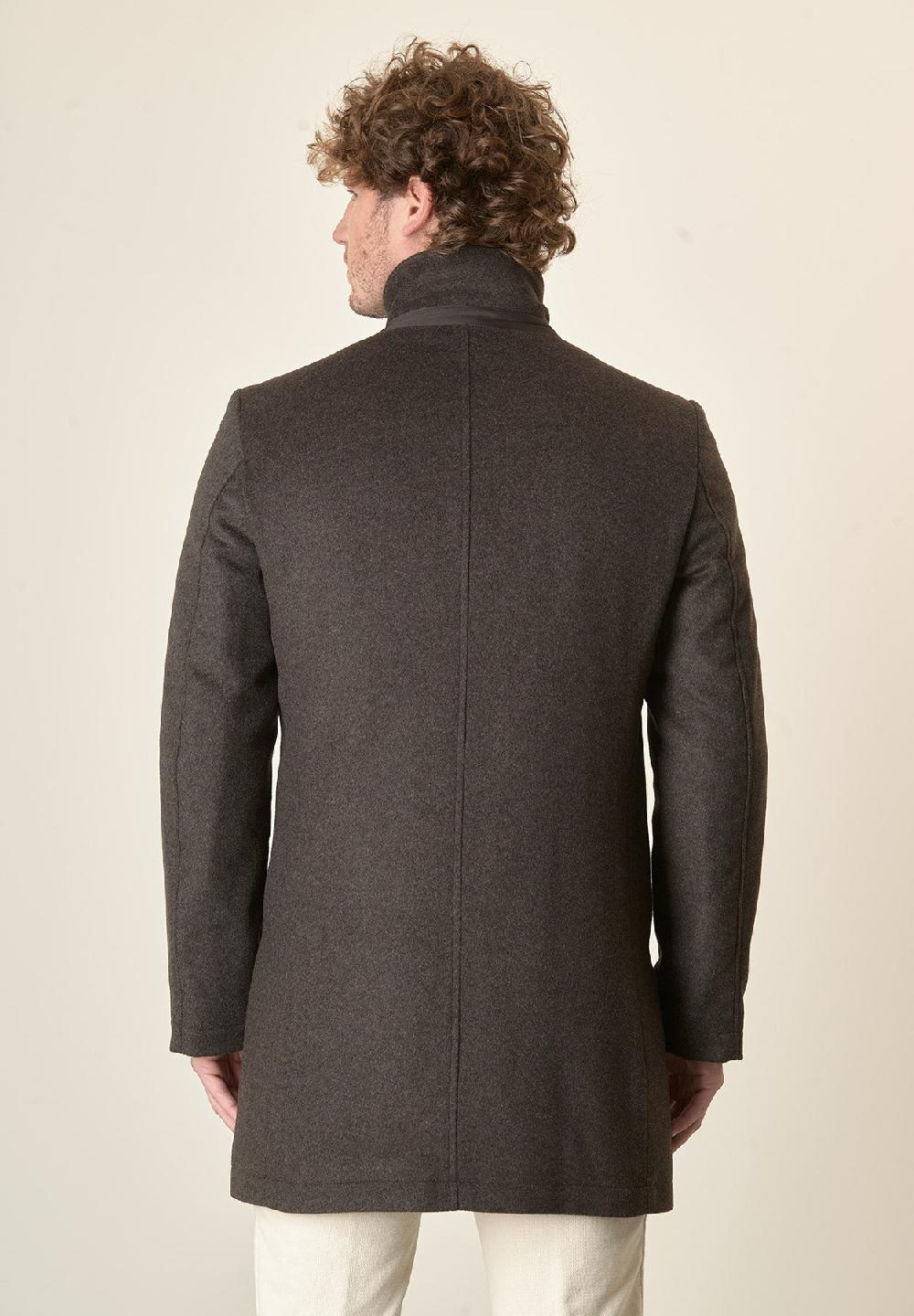Angelico Cappotto moro collo coreano pettorina staccabile Pezzi Unici