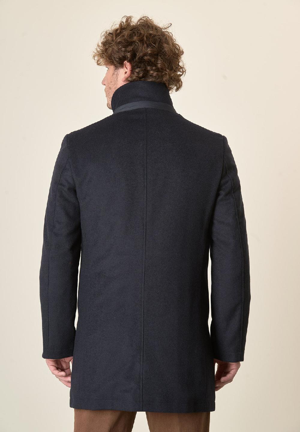 Angelico Cappotto blu collo coreano pettorina staccabile Qualità Garantita