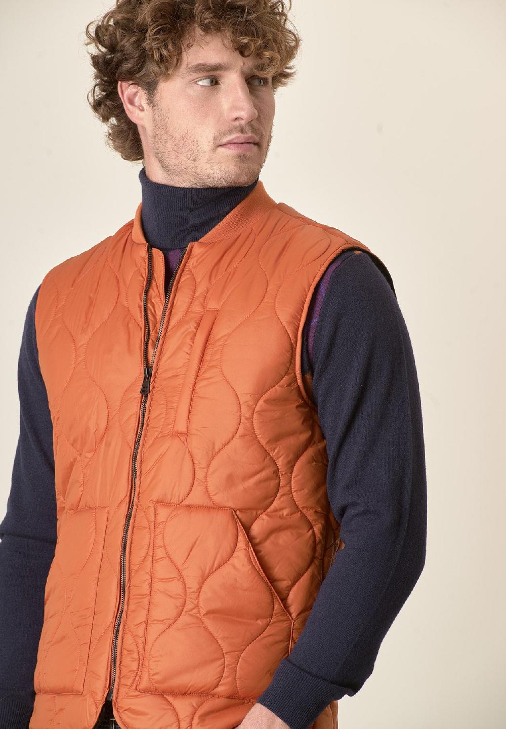 Angelico Gilet arancione trapuntato Shopping Online
