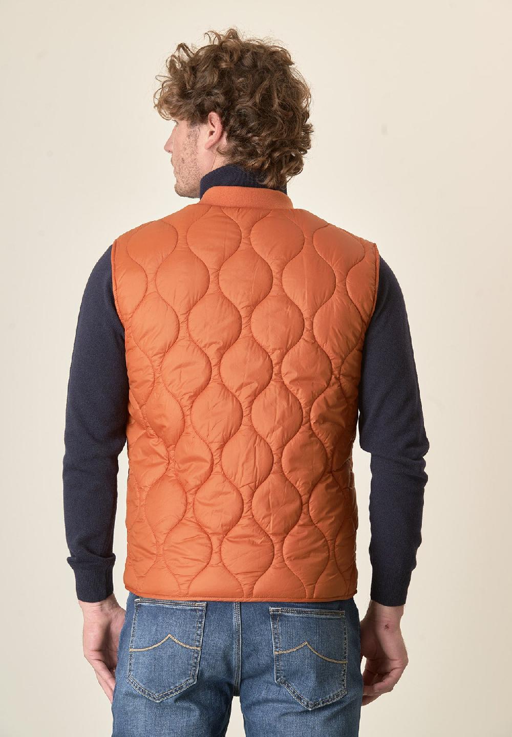 Angelico Gilet arancione trapuntato Shopping Online