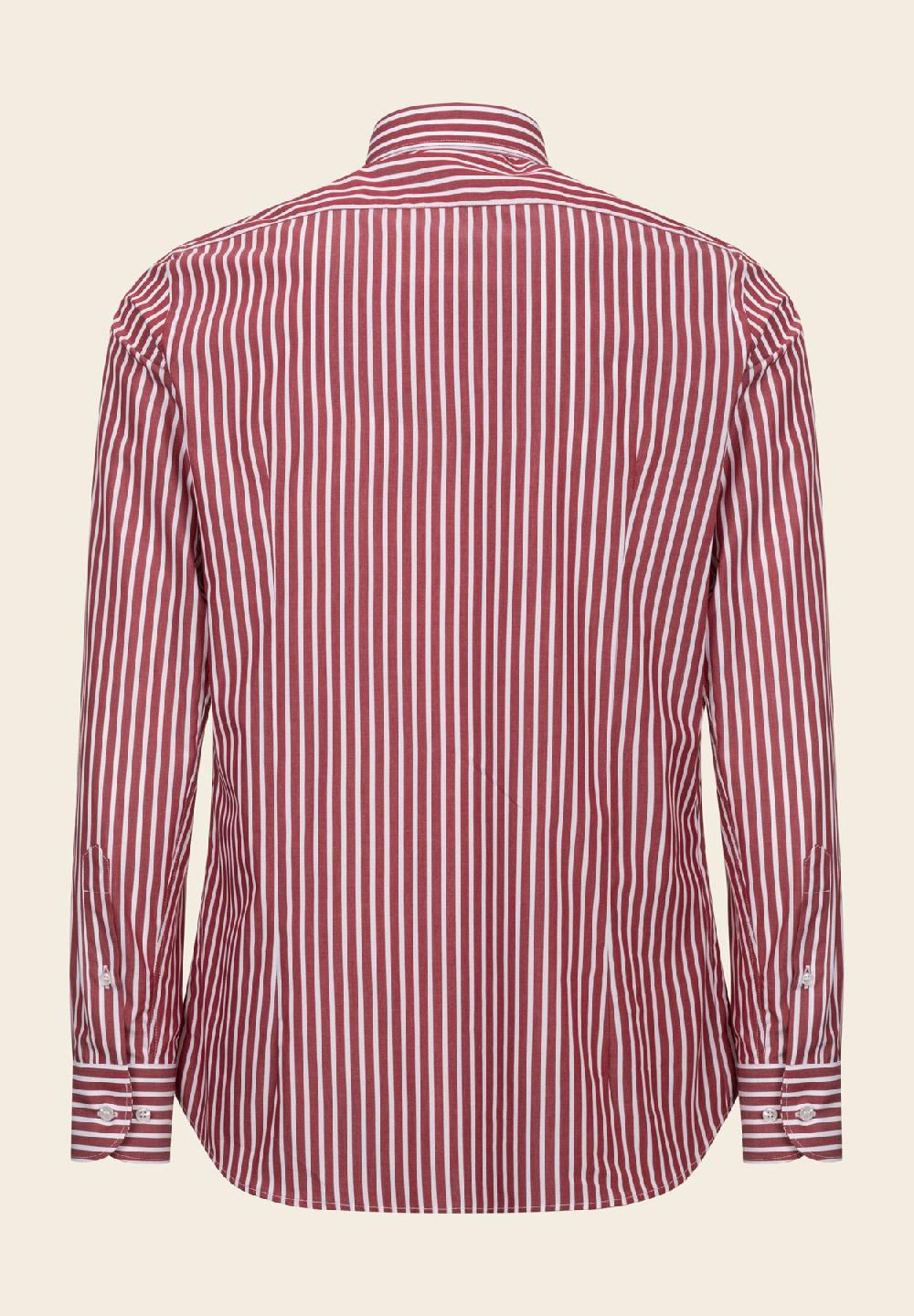 Angelico Camicia rosso bacchettina cotone slim fit Economico