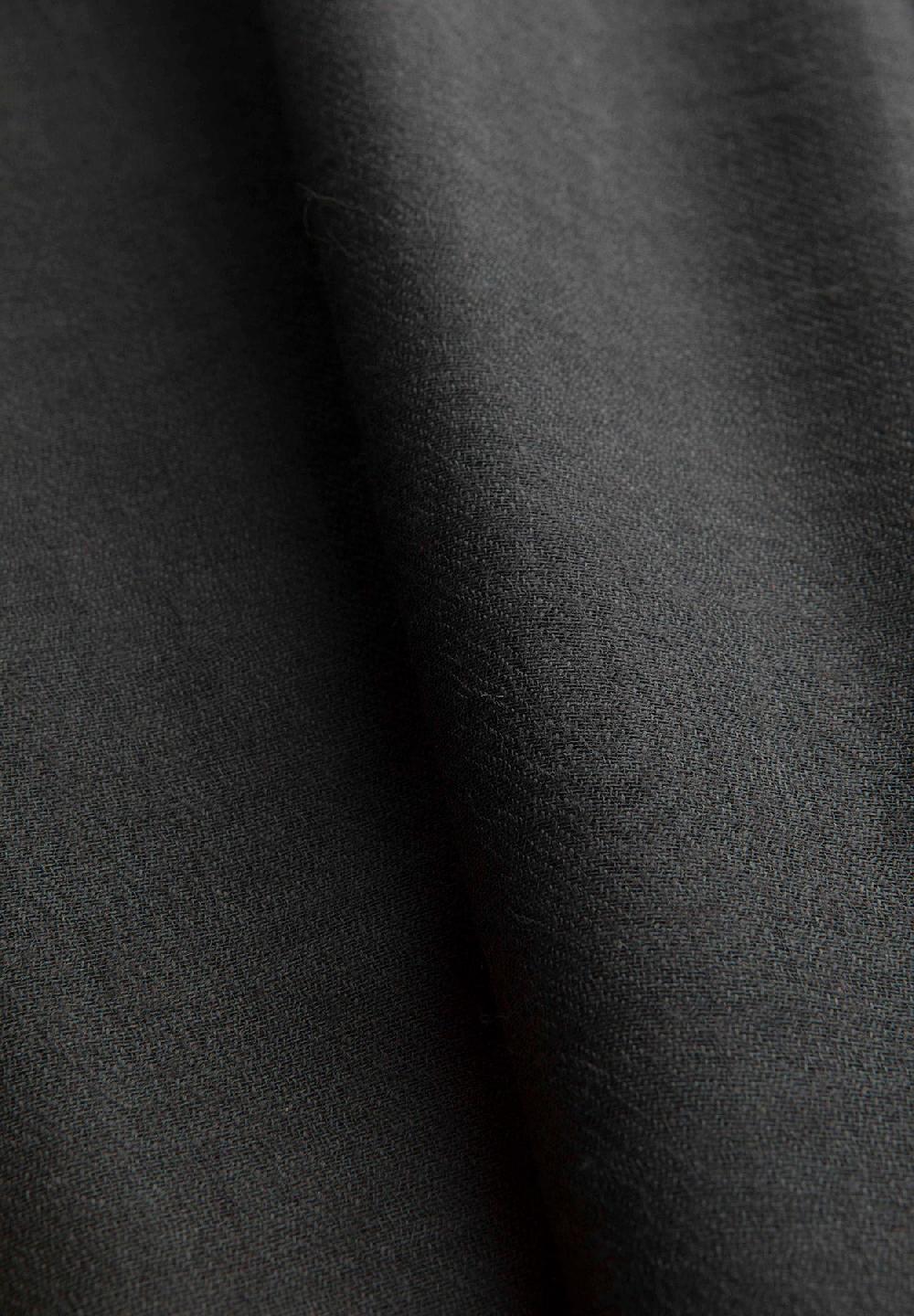 Angelico Sciarpa antracite lana merinos frange Moda