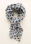 Angelico Sciarpa grigia pois blu misto lana frange Italy