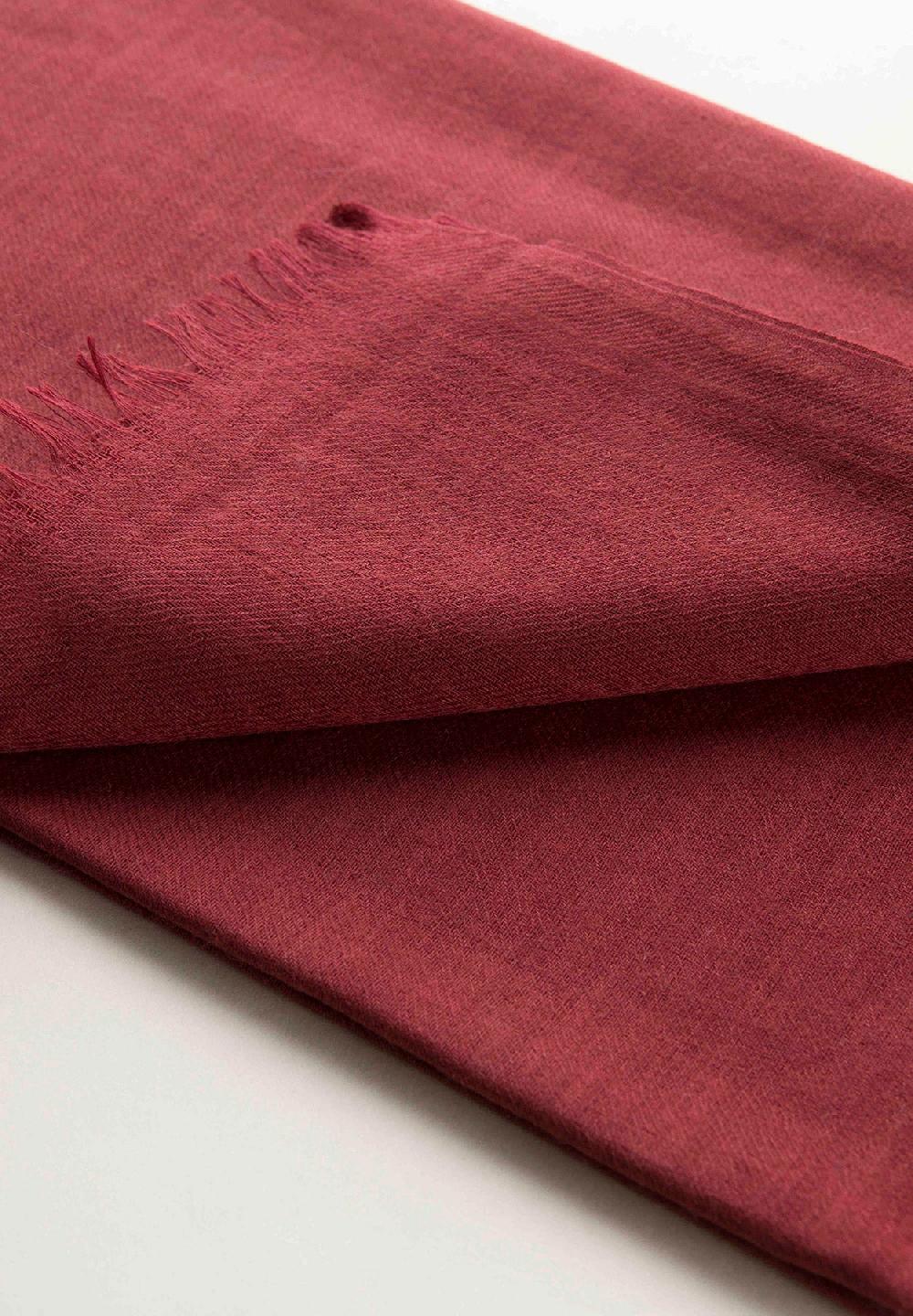 Angelico Sciarpa bordeaux lana merinos frange Italia