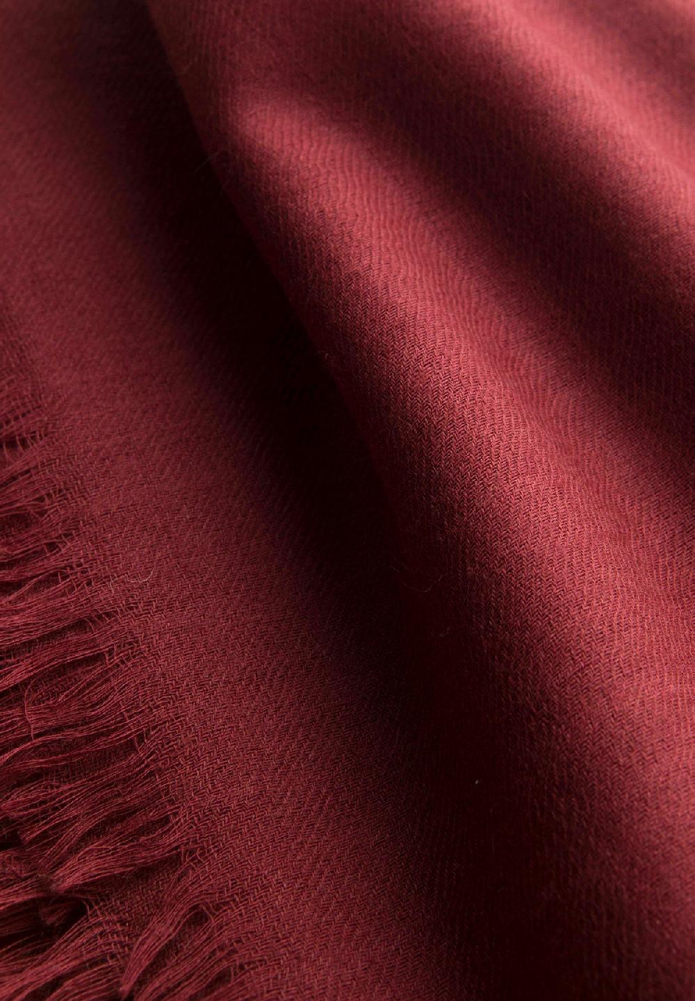 Angelico Sciarpa bordeaux lana merinos frange Italia