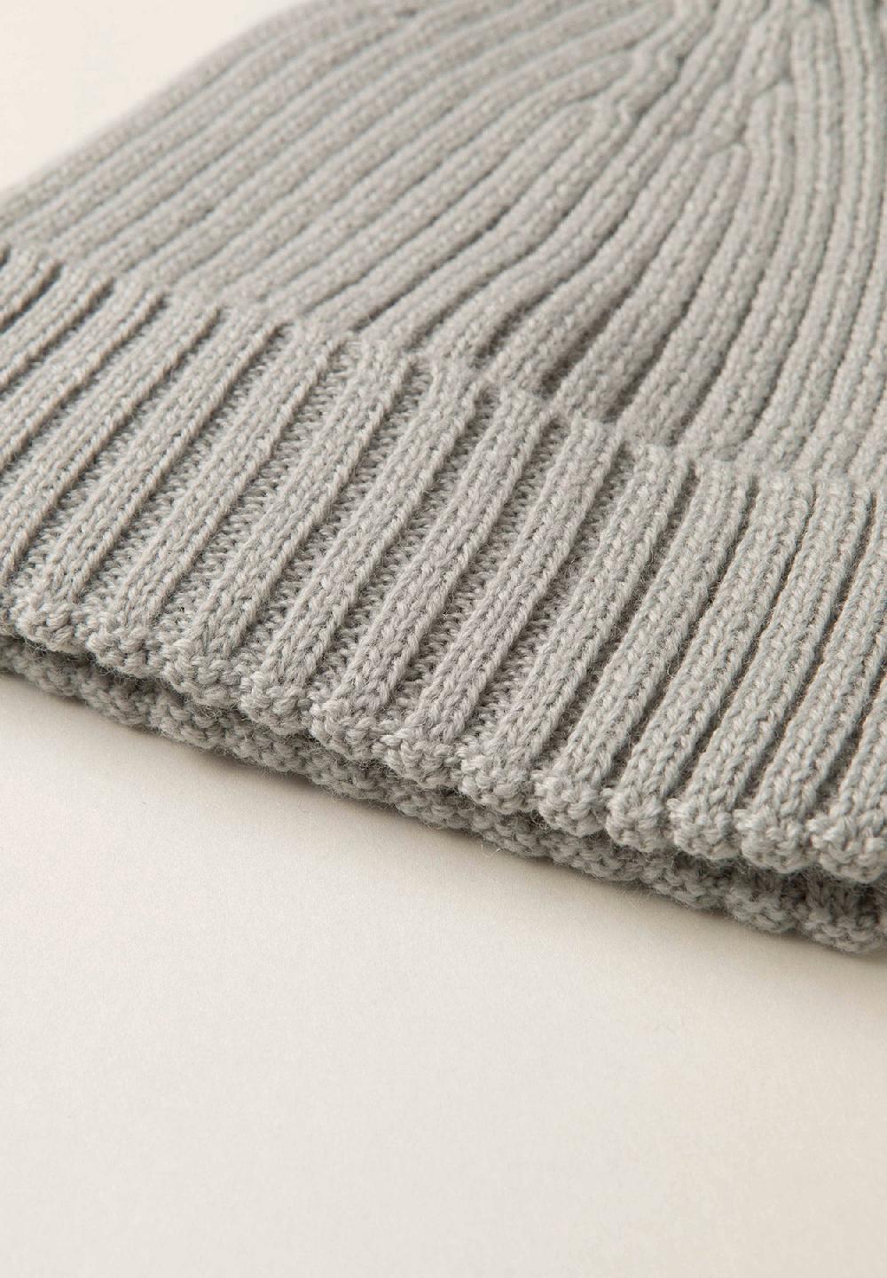 Angelico Berretto grigio chiaro coste misto lana Shopping Online