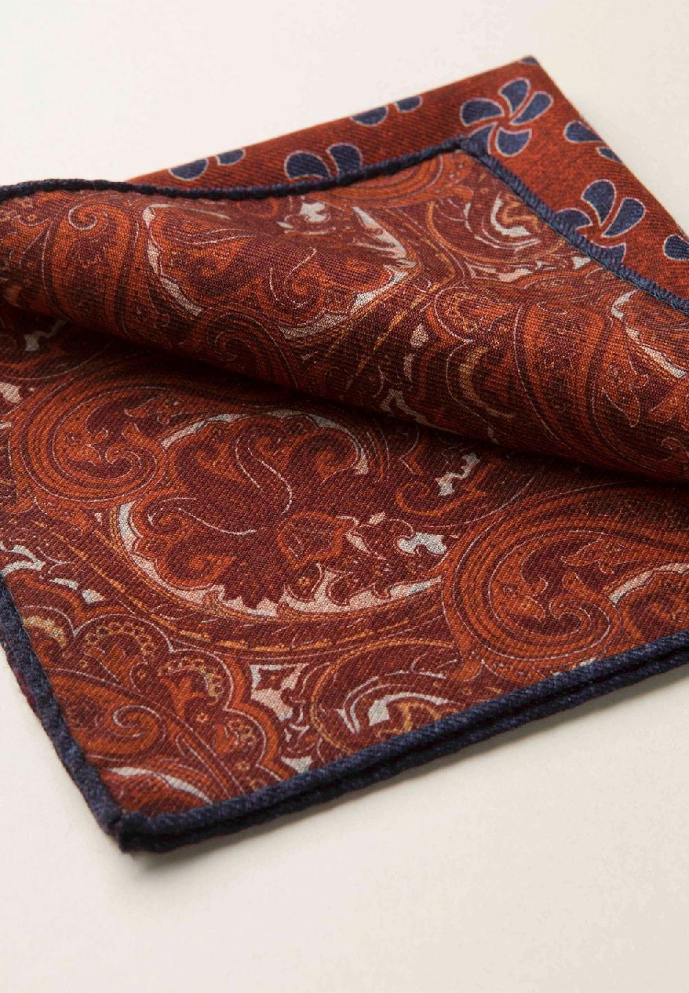 Angelico Pochette bordeaux blu fronte retro lana In Saldo