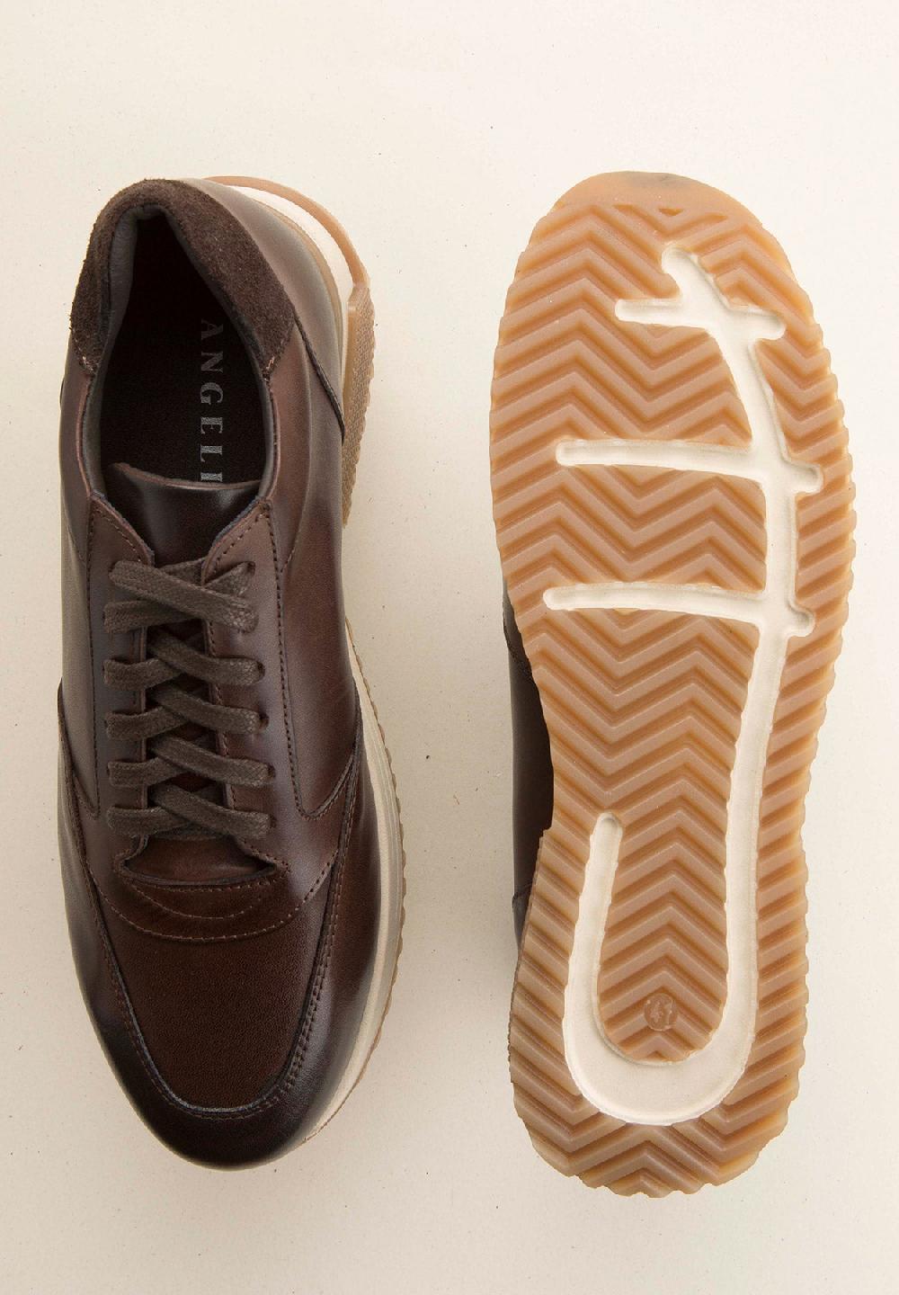 Angelico Sneakers moro pelle In Linea
