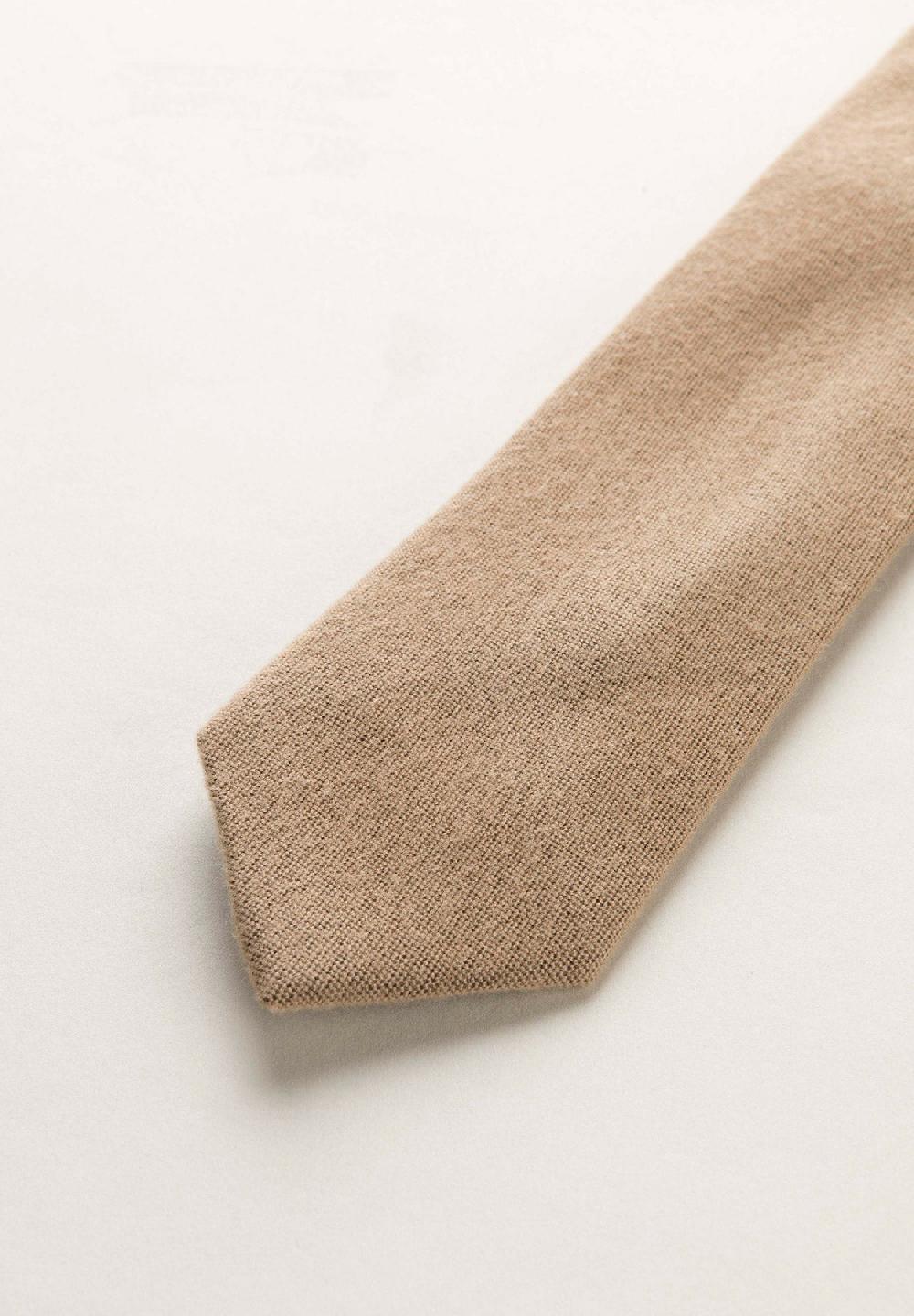 Angelico Cravatta beige effetto lana unita Convenienza