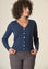 Angelico Cardigan blu lana merinos manica raglan Negozio