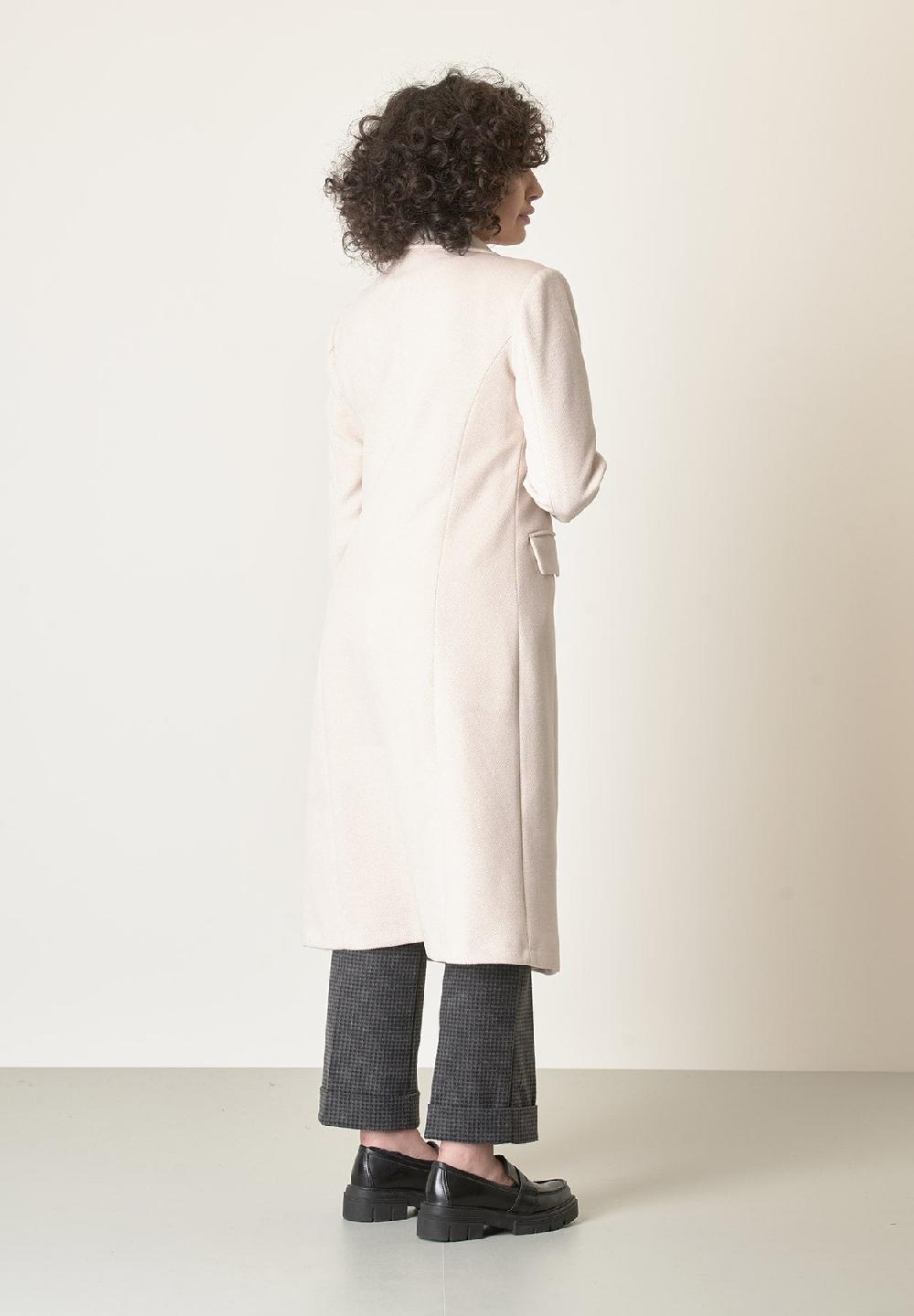 Angelico Cappotto panna avvitato tessuto diagonale Soddisfazione Garantita