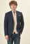 Angelico Giacca blu jersey armaturato custom fit Online