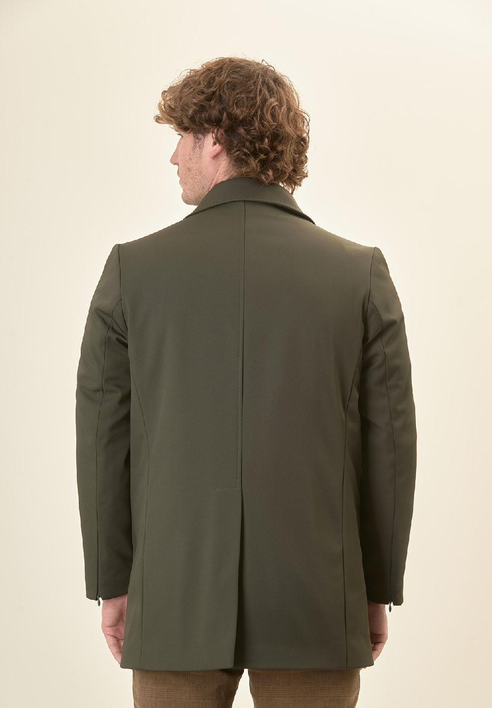 Angelico Impermeabile verde con bottoni Saldi