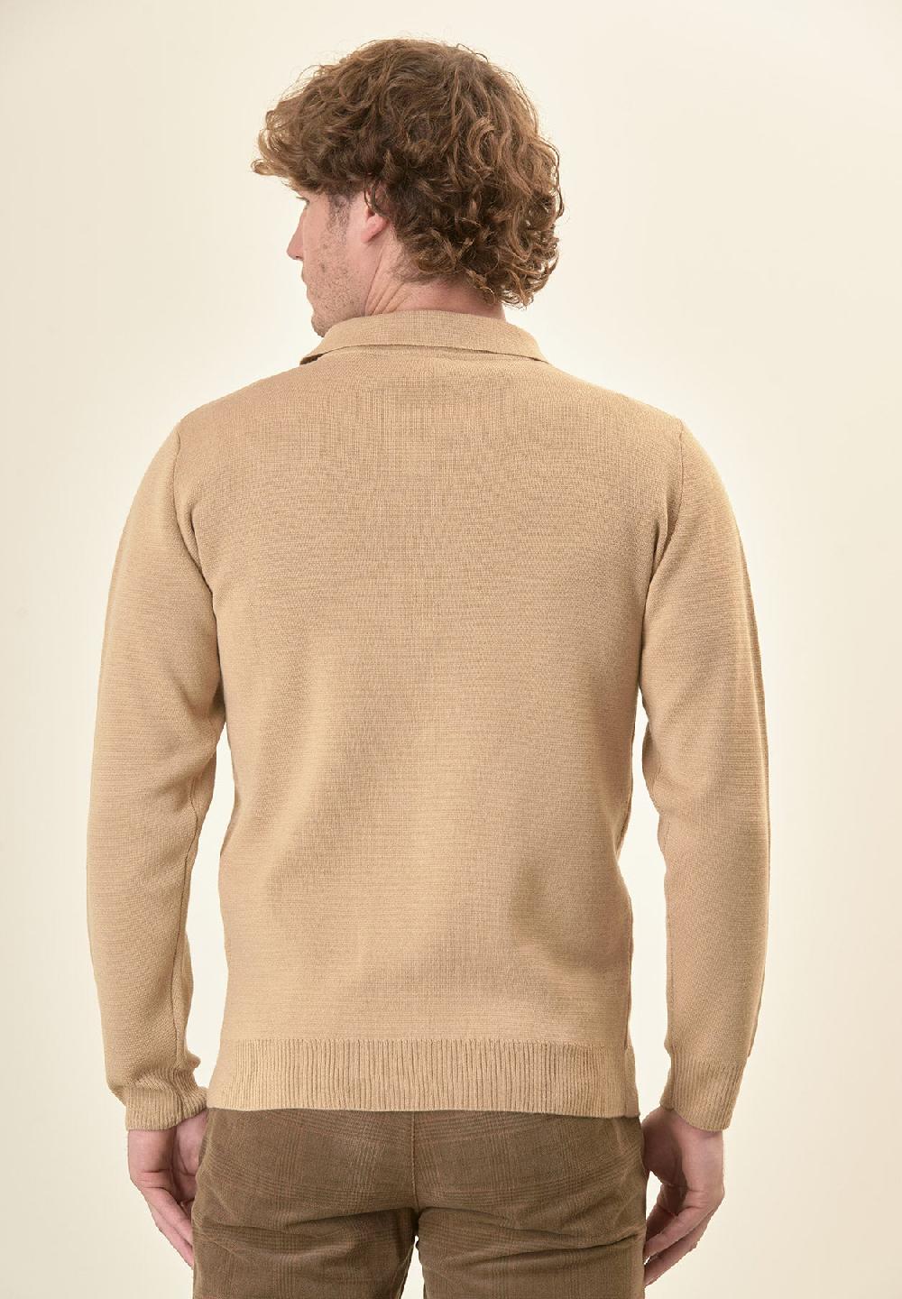 Angelico Giacca beige punto milano bottoni Italia