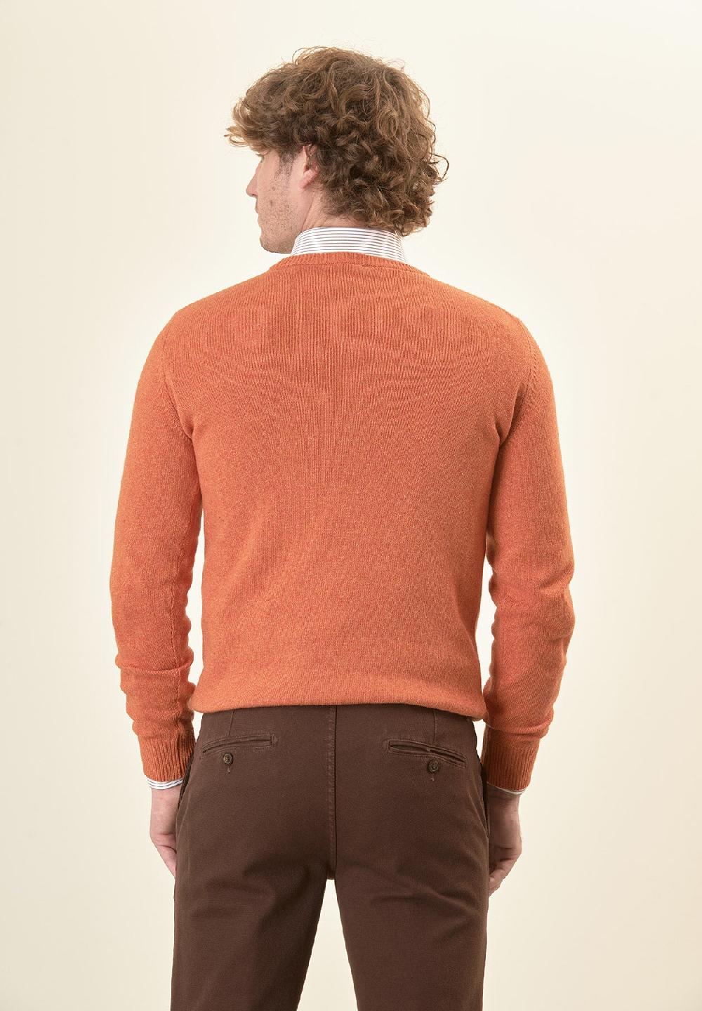 Angelico Girocollo arancione misto cashmere 50% di sconto con spedizione gratuita
