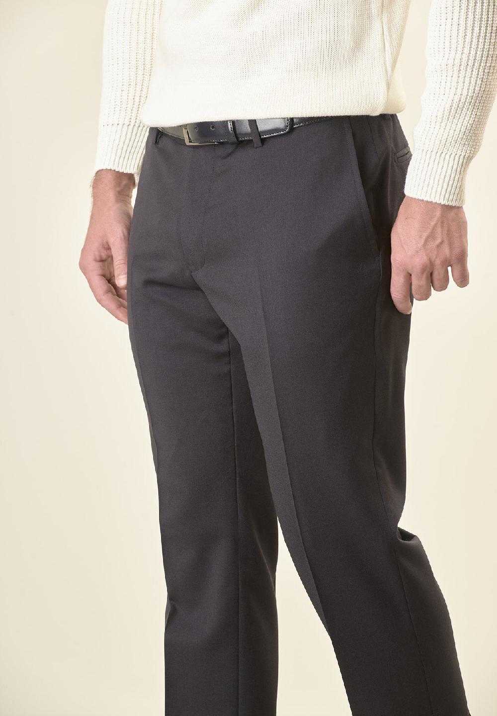 Angelico Pantalone blu sallia lana vergine stretch custom fit Promozione