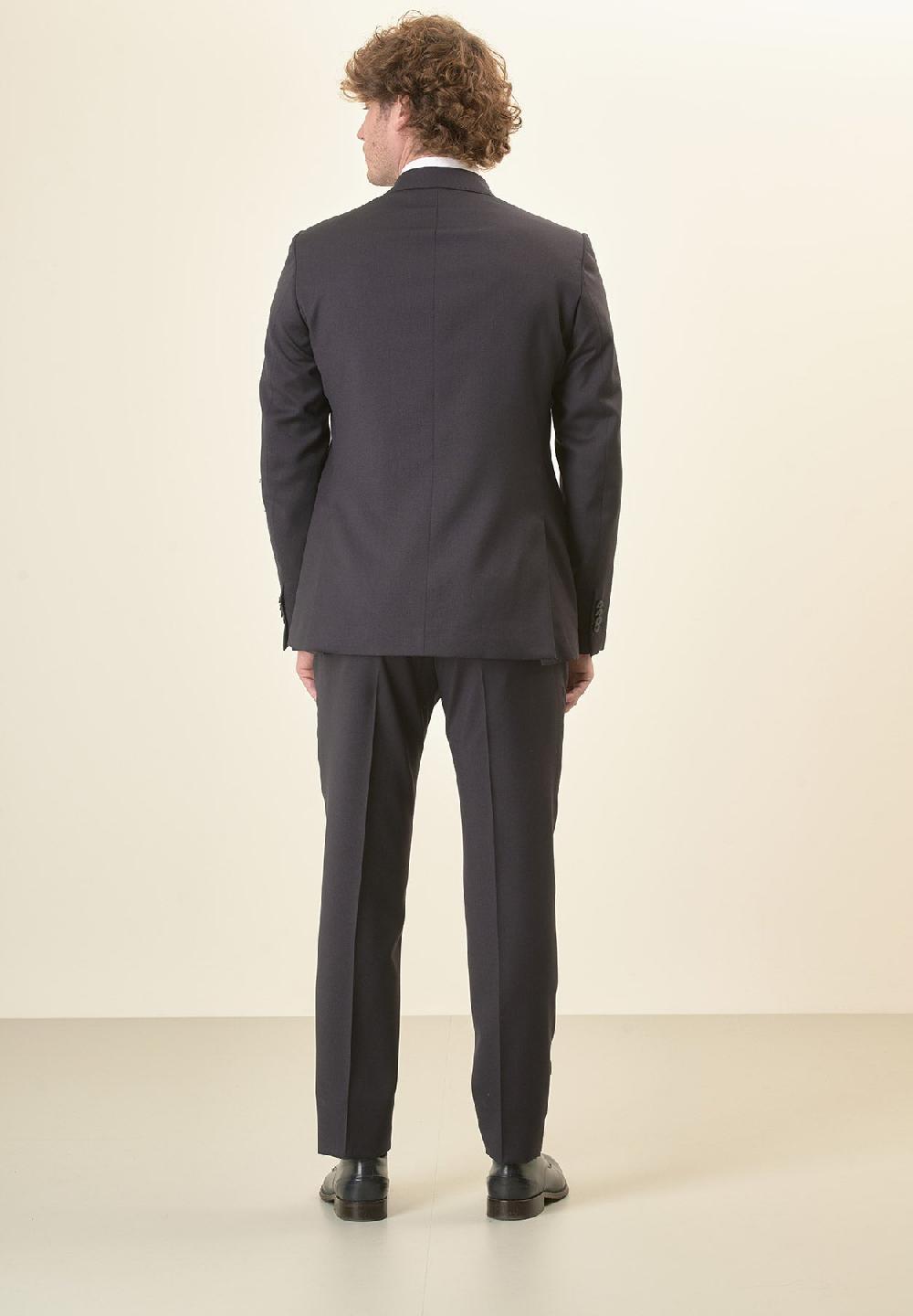 Angelico Abito blu sallia lana stretch custom fit Duty-free