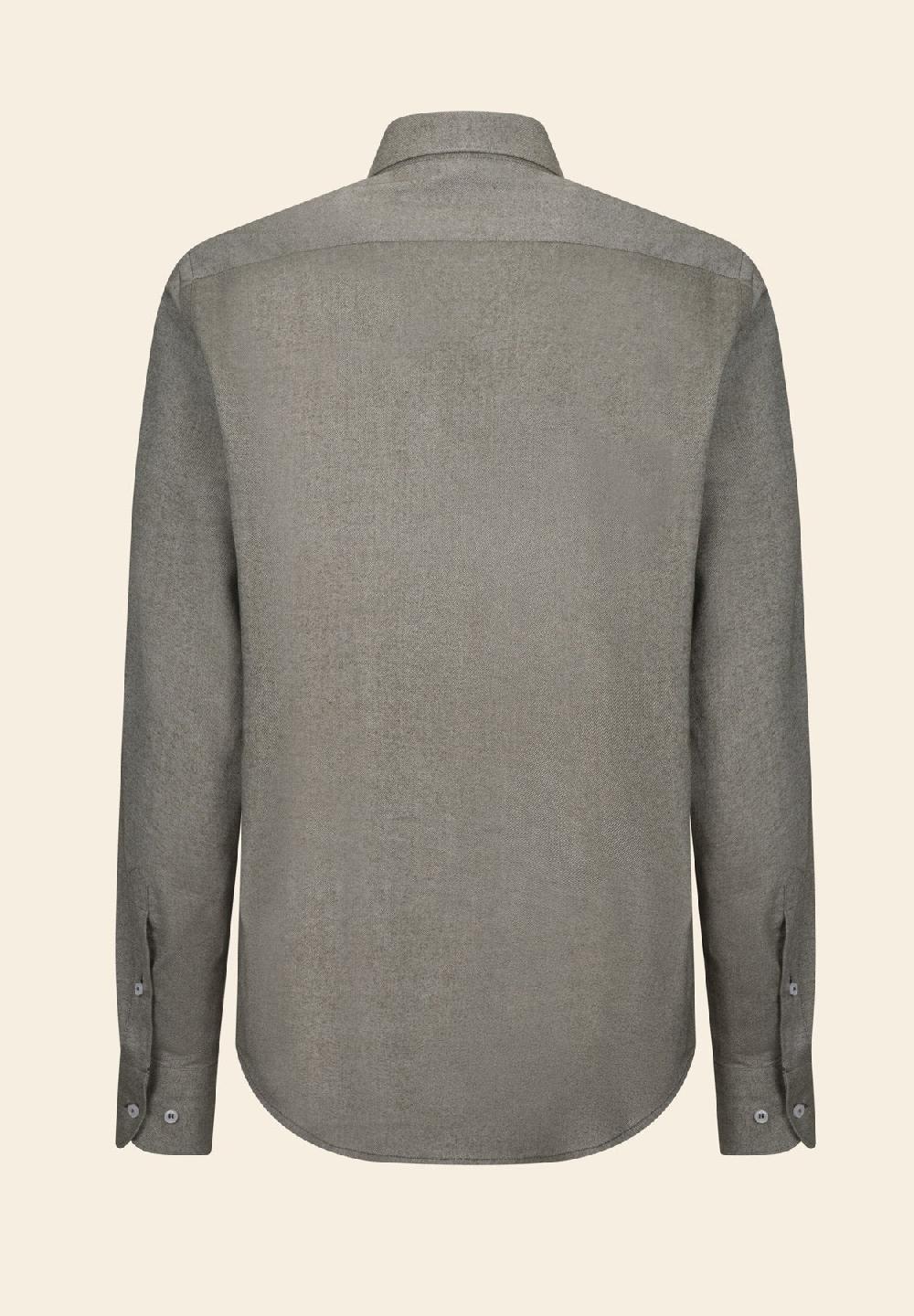 Angelico Camicia verde flanella cotone regular fit Acquista Ora