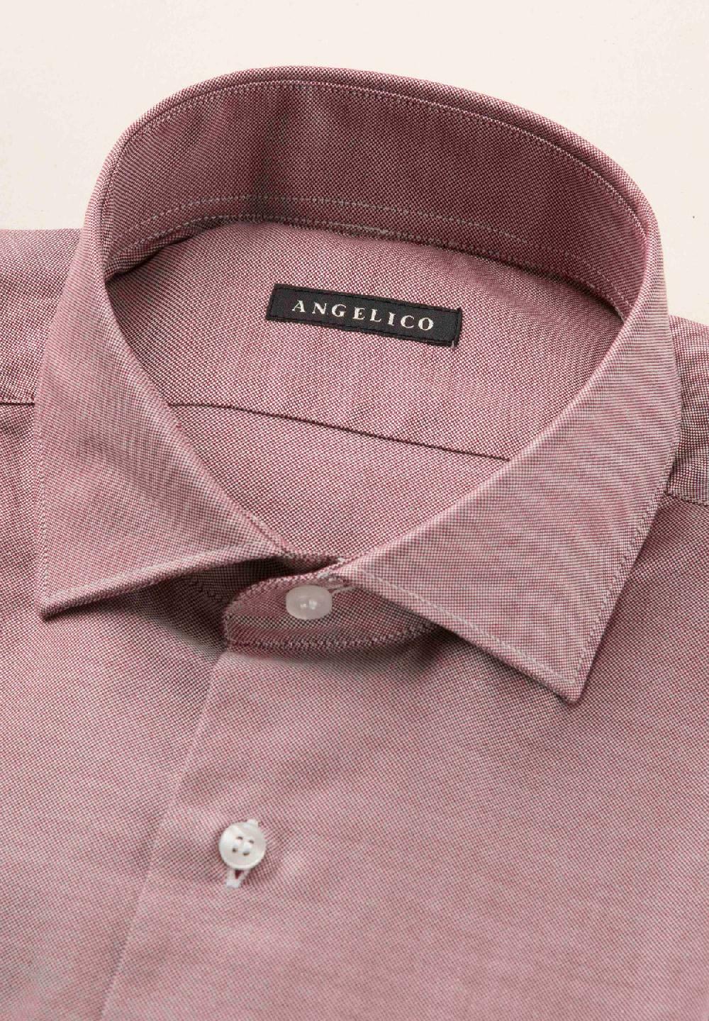 Angelico Camicia rossa oxford cotone slim fit Promozione Limitata