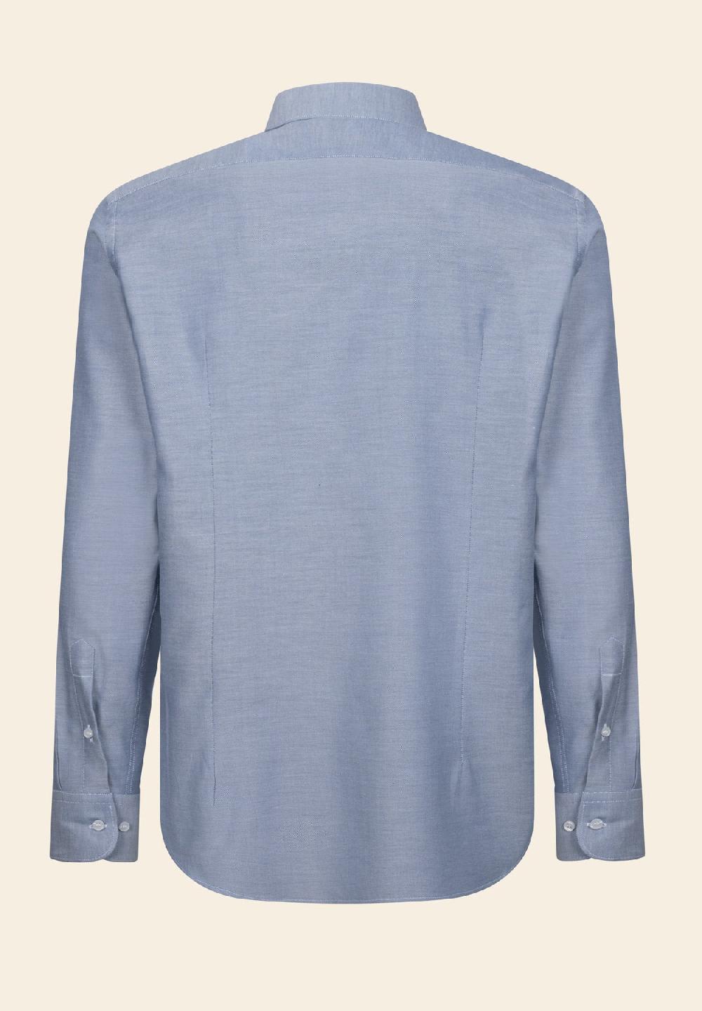 Angelico Camicia blu oxford cotone slim fit Shopping Online