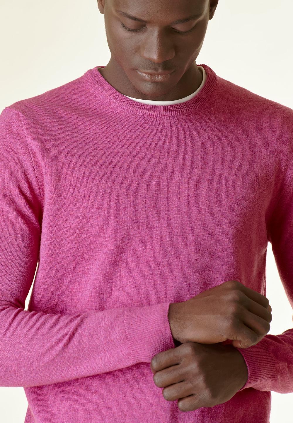Angelico Girocollo rosa antico misto-cashmere Sottocosto