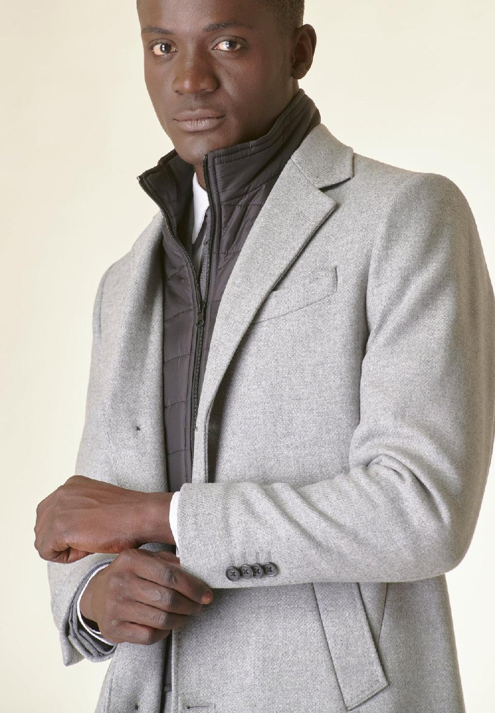 Angelico Cappotto grigio melange lana Offerta