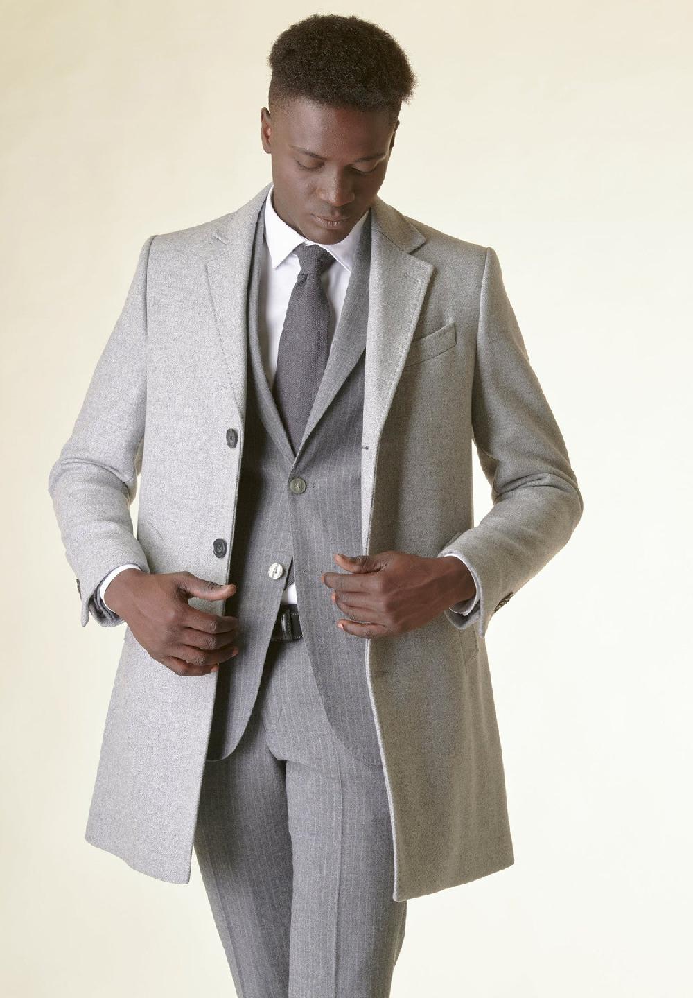 Angelico Cappotto grigio melange lana Offerta