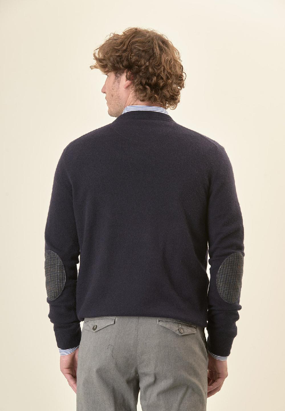 Angelico Scollo V blu scuro toppe In Vendita