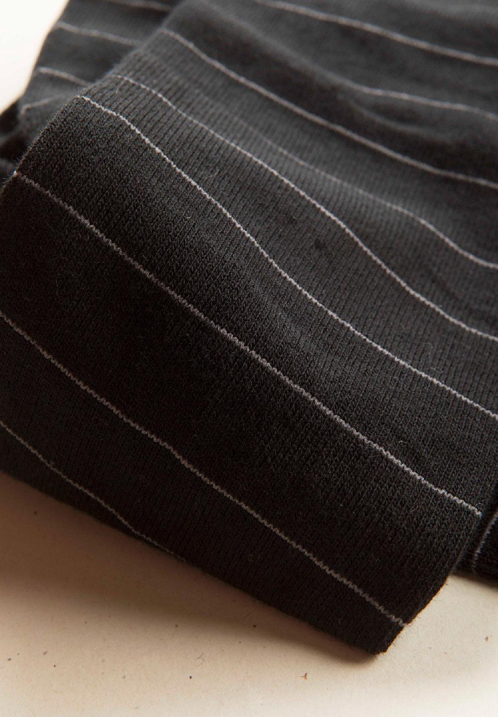 Angelico Calza nero righe cotone stretch Fino Al -60%