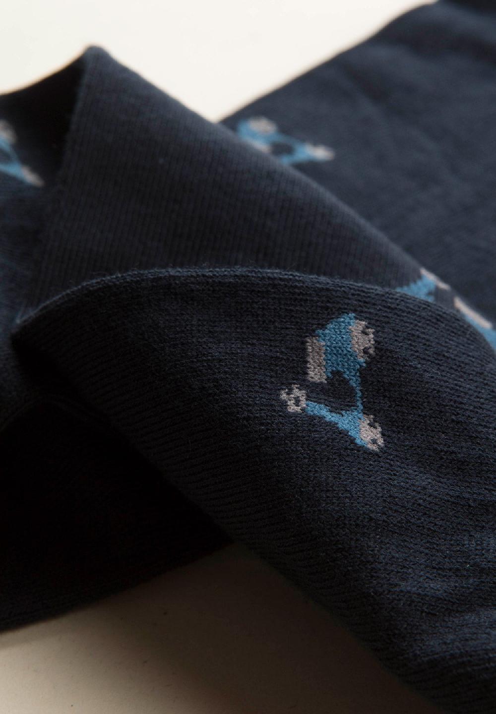 Angelico Calza blu scuro fantasia vespe cotone stretch Convenienza