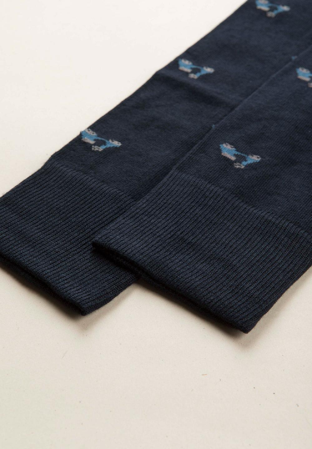 Angelico Calza blu scuro fantasia vespe cotone stretch Convenienza