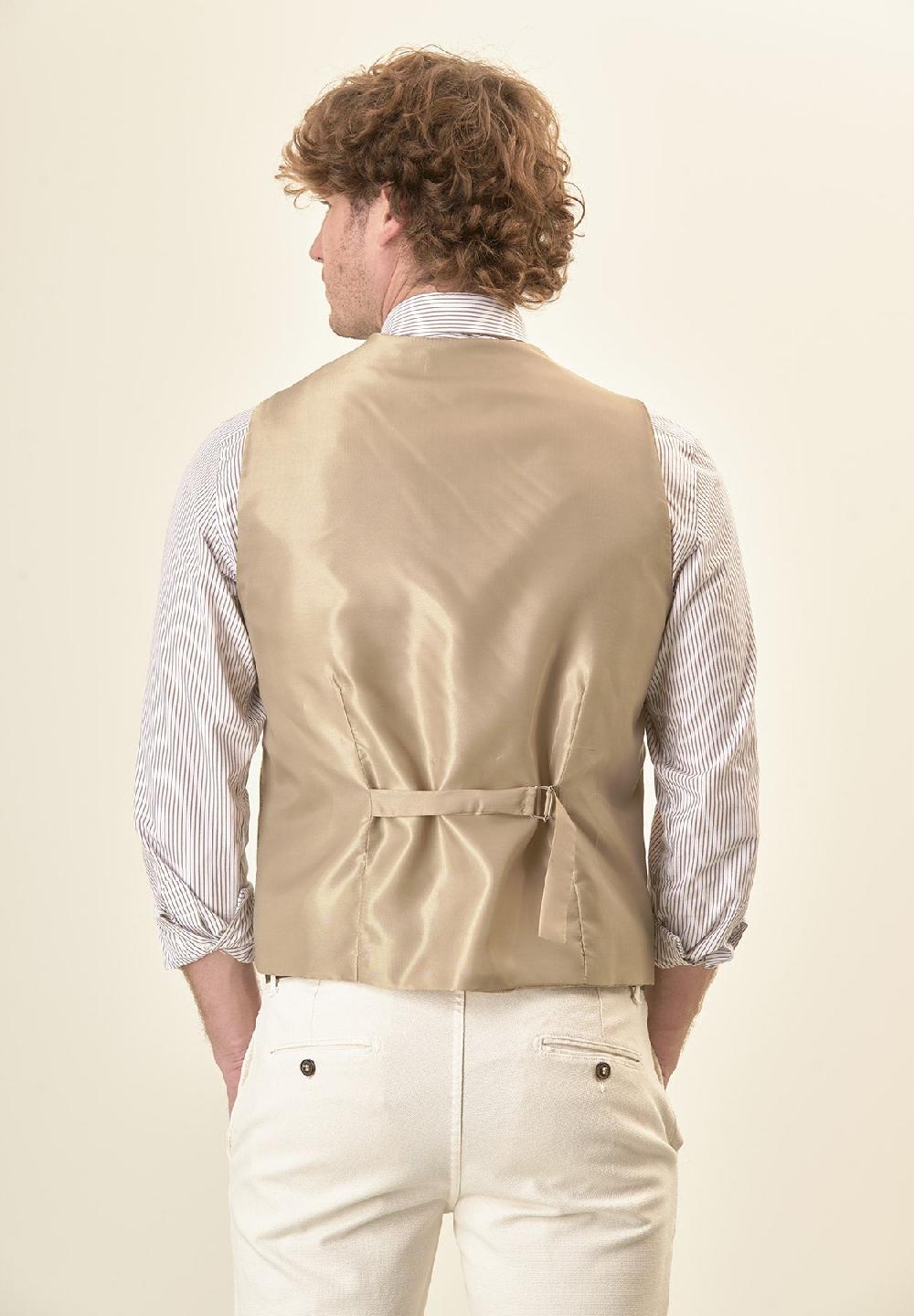 Angelico Gilet beige knickerbocker custom fit Economico