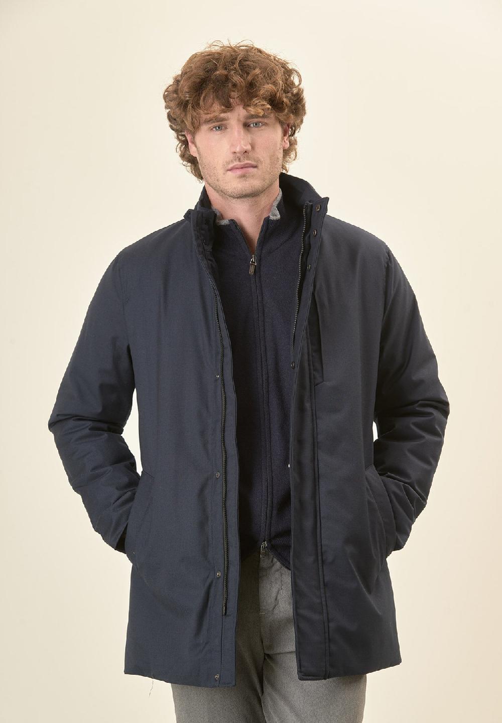 Angelico Giaccone city coat blu pettorina removibile Online