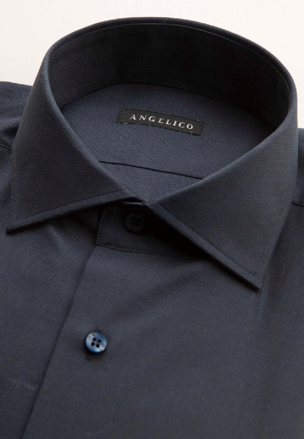 Angelico Camicia blu oxford cotone comfort fit Saldi
