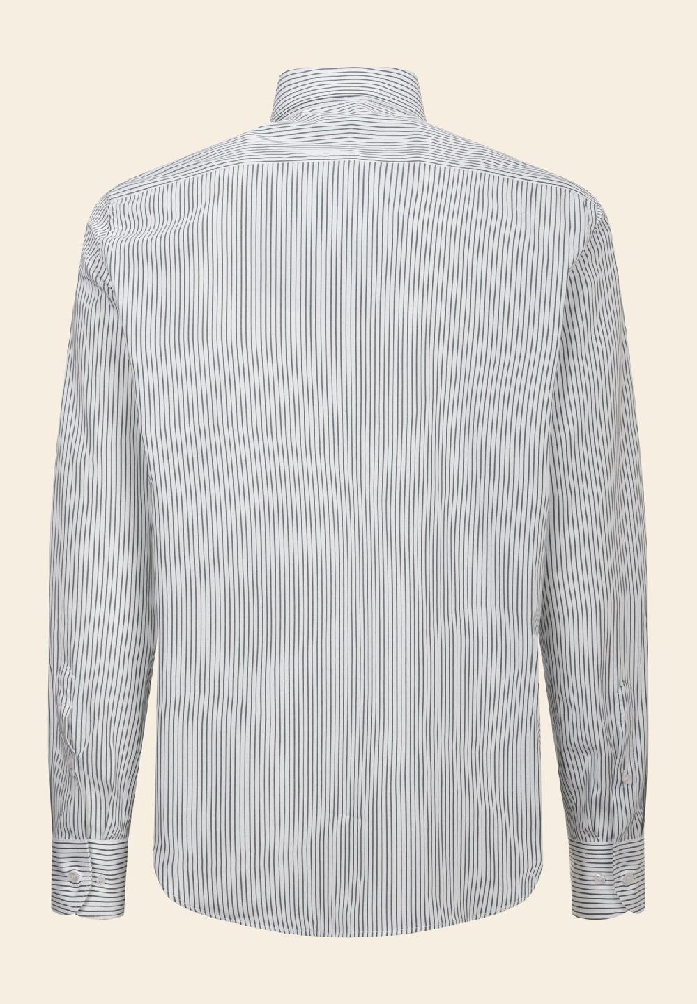 Angelico Camicia verde bianco rigata cotone regular fit Vendita Calda
