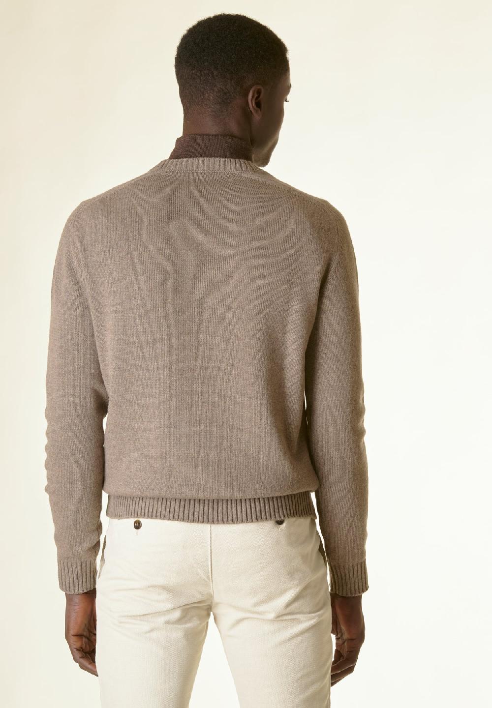 Angelico Maglia tortora raglan bordi alti Nuova
