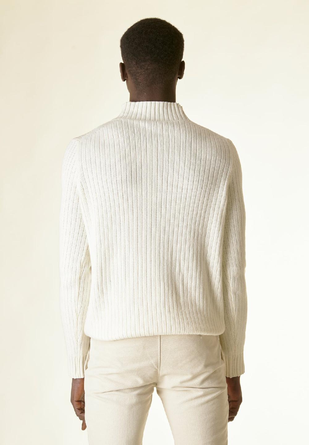 Angelico Lupetto panna coste e intreccio Moda