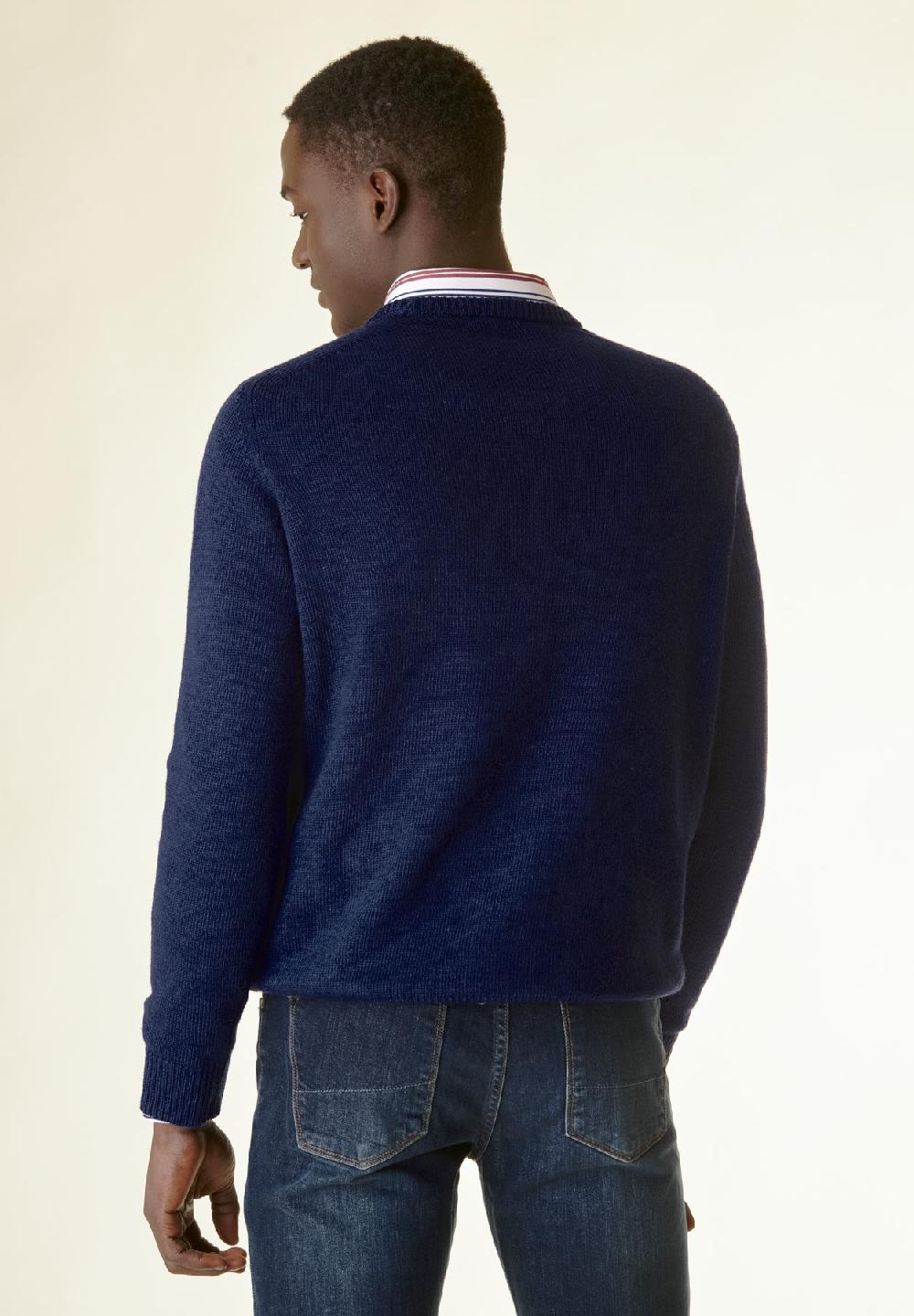 Angelico Maglia bluette finte losanghe raglan Spedizione Gratuita