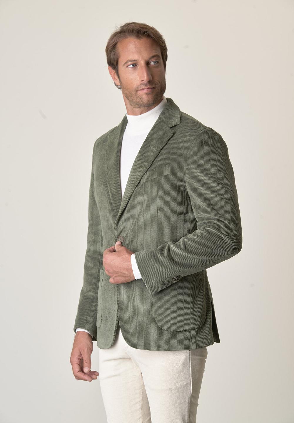 Angelico Giacca verde velluto Online