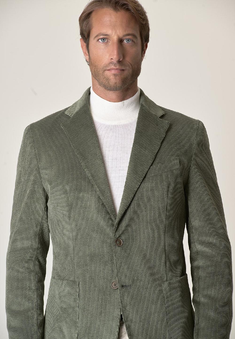Angelico Giacca verde velluto Online
