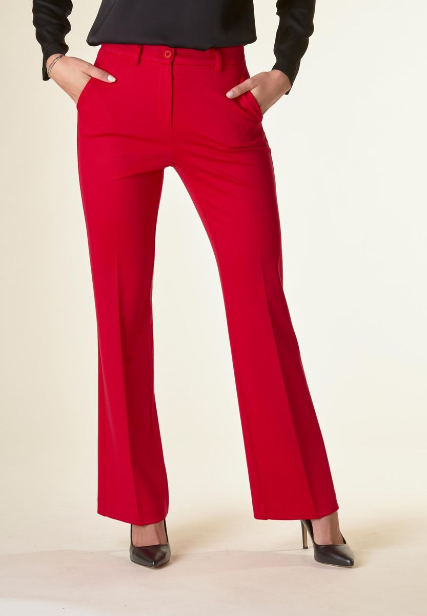 Angelico Pantalone rosso zampa twill Black Friday Prezzi