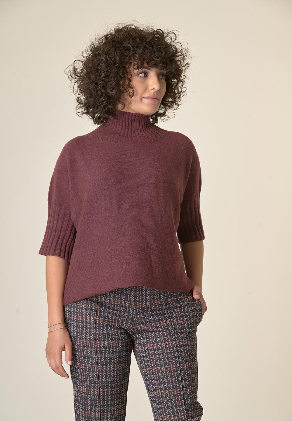 Angelico Lupetto bordeaux soft manica 3/4 Promozione Limitata