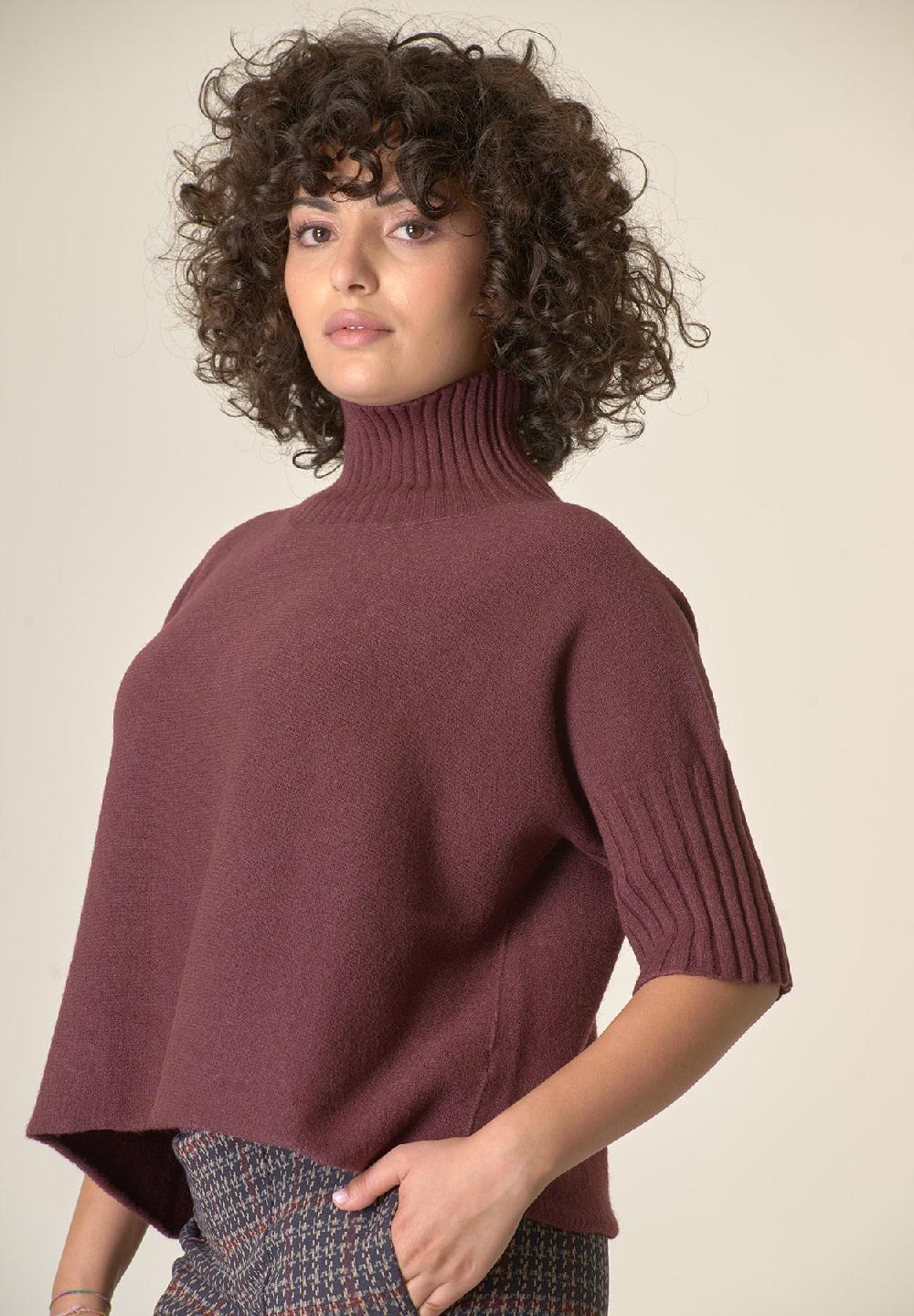 Angelico Lupetto bordeaux soft manica 3/4 Promozione Limitata