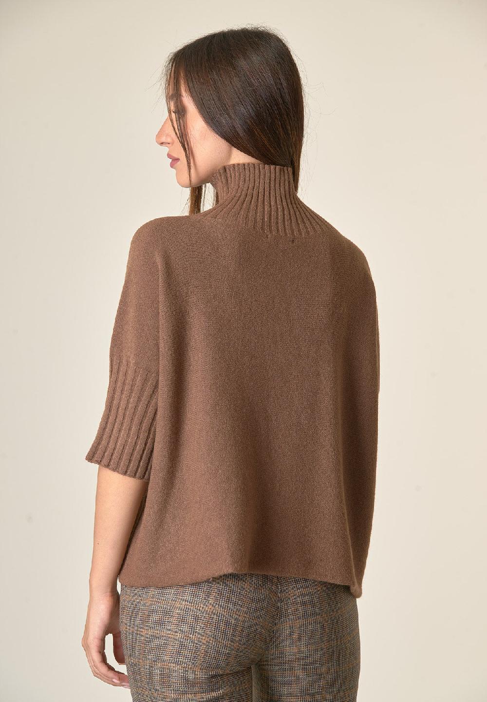 Angelico Lupetto marrone soft manica 3/4 Fino Al -60%