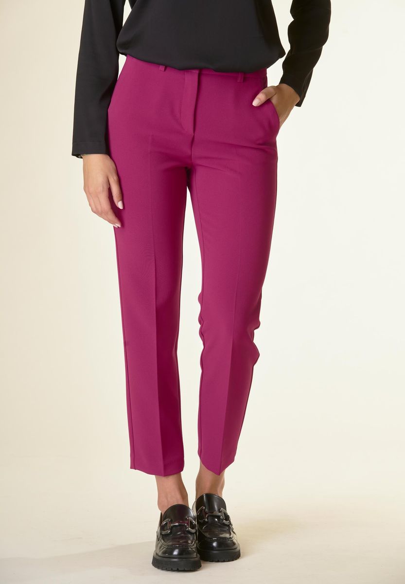 Angelico Pantalone ciclamino crepe sigaretta Shopping Online