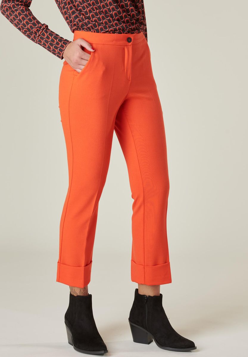 Angelico Pantalone arancio fondo bordo alto Novità