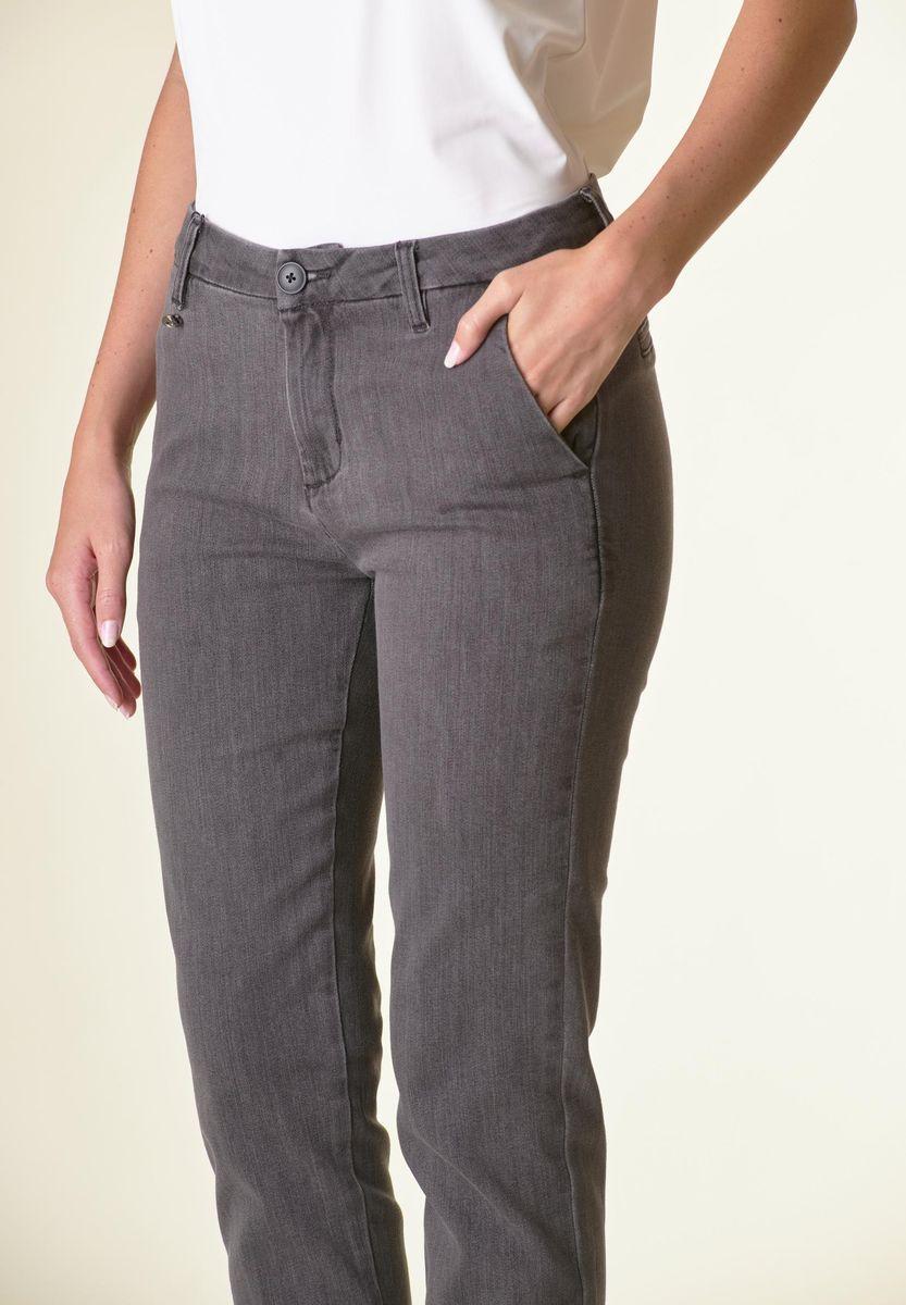 Angelico Jeans grigio sigaretta tasche america Vendite Flash