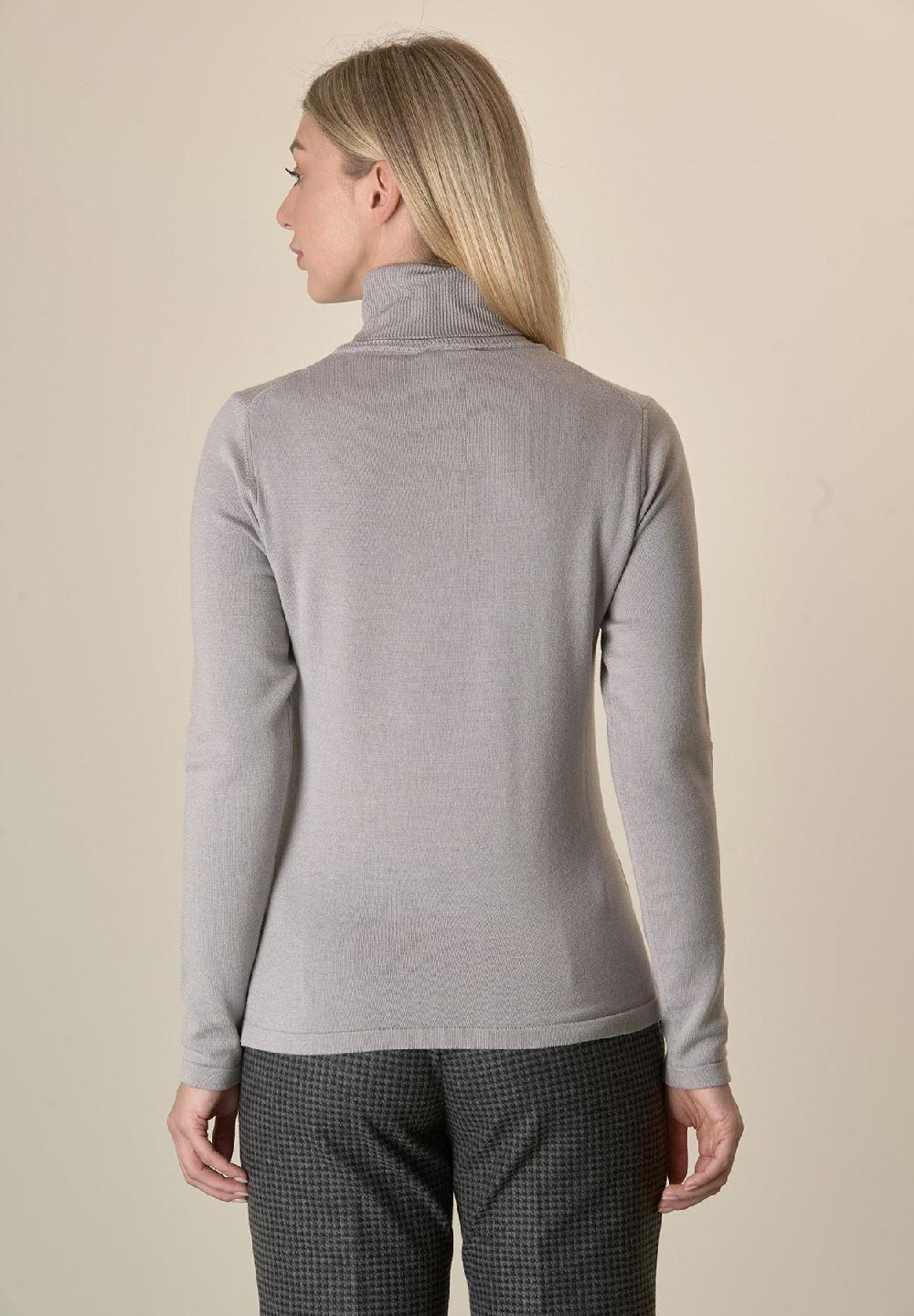 Angelico Dolcevita grigio chiaro lana merinos Fornitura limitata