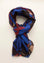 Angelico Stola blu moro quadri lana frange Lightning offer
